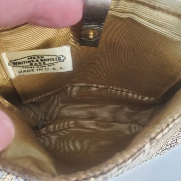 Whiting and Davis Gold Mesh Night Bag, Like New, Vintage - Picture 5 of 16